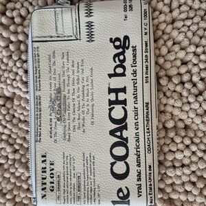 Large Corner Zip Wristlet With Newspaper Print LIMITED EDITION